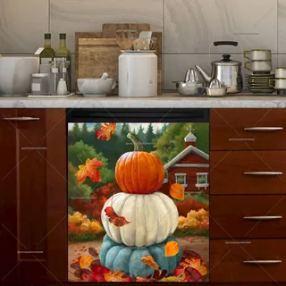 Preview of Autumn Pumpkins and a Red Barn magnet.