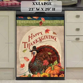 Preview of Vintage Happy Thanksgiving Turkey magnet in XX Large size.