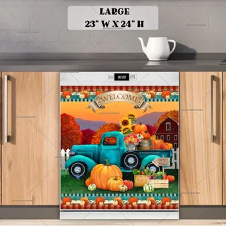 Preview of Farmer's Market Pumpkin Truck #4 magnet in Large size.