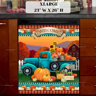 Preview of Farmer's Market Pumpkin Truck #4 magnet in Extra Large size.