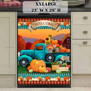 Preview of Farmer's Market Pumpkin Truck #4 magnet in XX Large size.