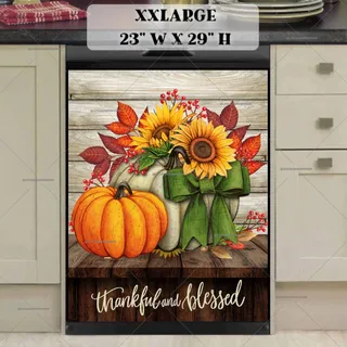 Preview of Autumn Pumpkins and Sunflowers magnet in XX Large size.