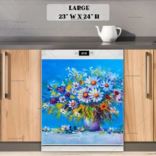 Preview of Beautiful Daisies in a Vase magnet in Large size.