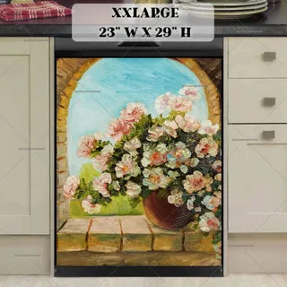 Preview of Rustic Window with a Bouquet magnet in XX Large size.