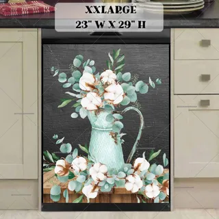 Preview of Cotton and Eucalyptus Bouquet magnet in XX Large size.