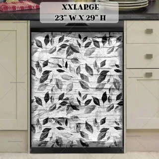 Preview of Leaves on White Wood Pattern magnet in XX Large size.