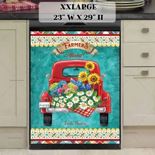 Preview of Pioneer Woman Flower Market Truck magnet in XX Large size.