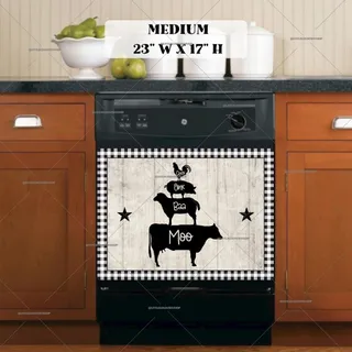 Preview of Stacked Farm Animals Silhouette magnet in Medium size.