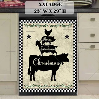 Preview of Stacked Christmas Farmhouse Animals magnet in XX Large size.