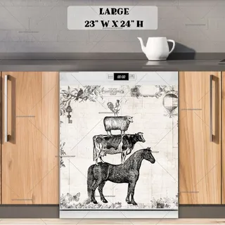 Preview of Vintage Stacked Animals magnet in Large size.