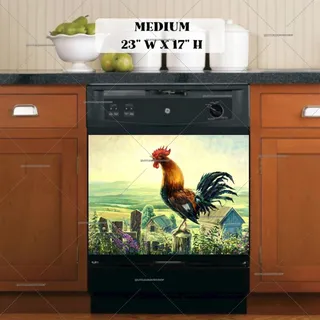 Preview of The Rooster and the Sunrise magnet in Medium size.