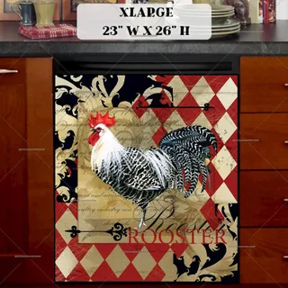 Preview of Vintage Farmhouse Rooster magnet in Extra Large size.