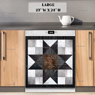 Preview of Barn Wood Quilt Tiles #1 magnet in Large size.