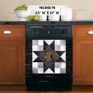 Preview of Barn Wood Quilt Tiles #1 magnet in Medium size.