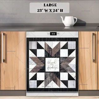 Preview of Barn Wood Quilt Tiles #2 magnet in Large size.