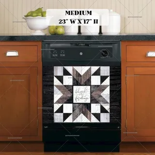 Preview of Barn Wood Quilt Tiles #2 magnet in Medium size.