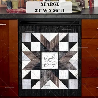 Preview of Barn Wood Quilt Tiles #2 magnet in Extra Large size.