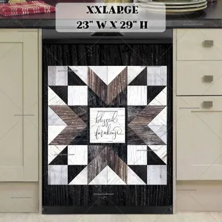 Preview of Barn Wood Quilt Tiles #2 magnet in XX Large size.