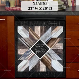 Preview of Barn Wood Quilt Tiles #3 magnet in Extra Large size.