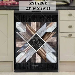 Preview of Barn Wood Quilt Tiles #3 magnet in XX Large size.