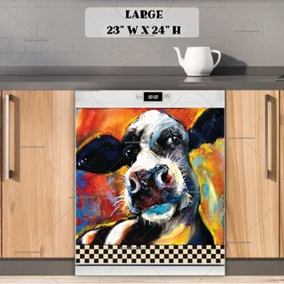 Preview of Cute Country Farmhouse Cow magnet in Large size.