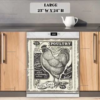 Preview of Vintage Poultry and Eggs  Design magnet in Large size.