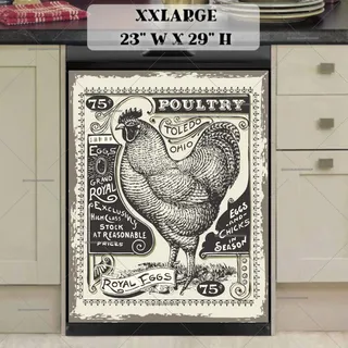 Preview of Vintage Poultry and Eggs  Design magnet in XX Large size.