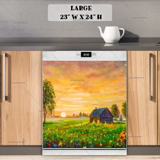 Preview of Sunset Farmhouse magnet in Large size.