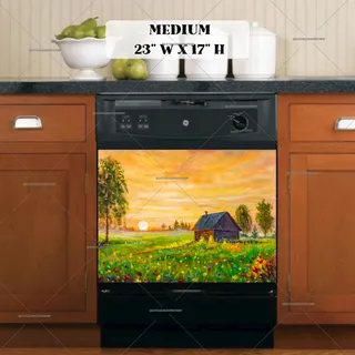 Preview of Sunset Farmhouse magnet in Medium size.