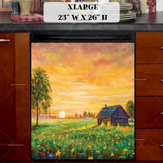 Preview of Sunset Farmhouse magnet in Extra Large size.