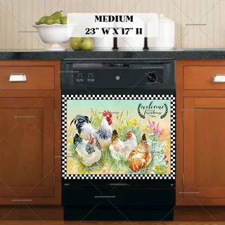 Preview of Chicken Family in the Meadow magnet in Medium size.