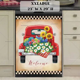 Preview of Pioneer Woman Flower Market Truck #2 magnet in XX Large size.