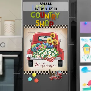 Preview of Pioneer Woman Flower Market Truck #2 magnet in Small size.