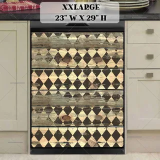 Preview of Farmhouse Harlequin Wood Design magnet in XX Large size.