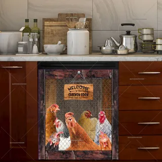 Preview of Hens and Roosters in a Coop magnet.