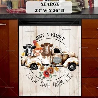 Preview of Farm Animals on a Truck magnet in Extra Large size.