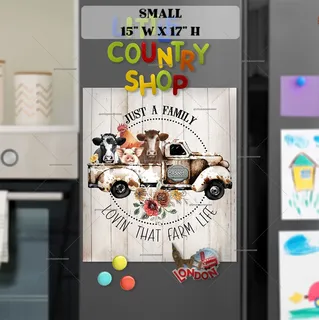 Preview of Farm Animals on a Truck magnet in Small size.