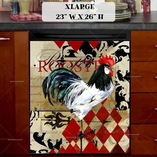 Preview of Beautiful Vintage Rooster magnet in Extra Large size.