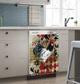 Preview of Beautiful Vintage Rooster magnet.