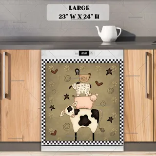 Preview of Stacked Farm Animals magnet in Large size.