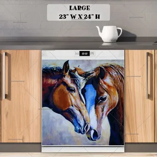 Preview of Beautiful Loving Horse Couple magnet in Large size.