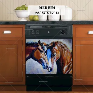 Preview of Beautiful Loving Horse Couple magnet in Medium size.