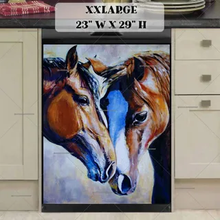 Preview of Beautiful Loving Horse Couple magnet in XX Large size.