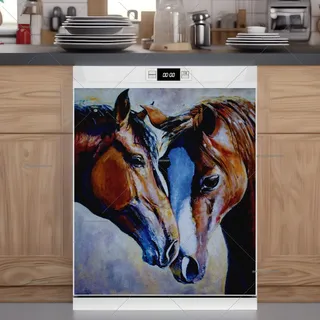 Preview of Beautiful Loving Horse Couple magnet.