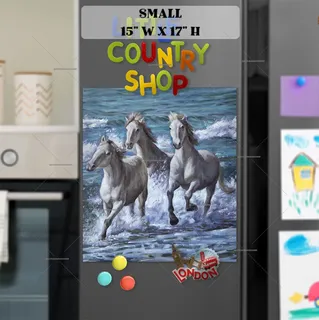 Preview of Horses Running Through the Surf magnet in Small size.