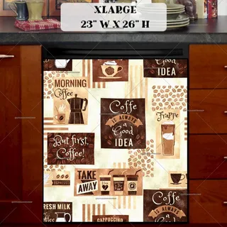 Preview of Retro Coffee Design magnet in Extra Large size.