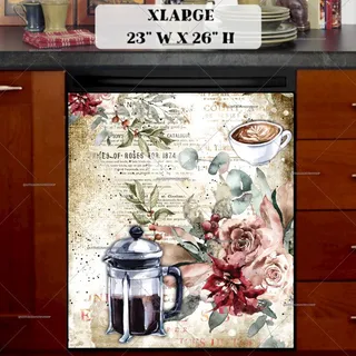 Preview of Vintage Coffee Design #2 magnet in Extra Large size.