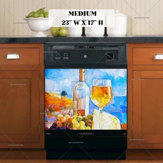 Preview of Mediterranean Still Life with Wine magnet in Medium size.