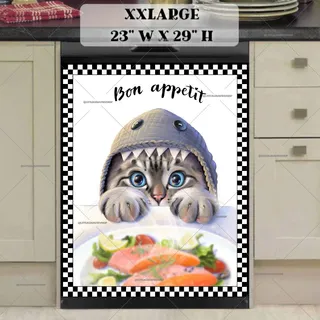 Preview of Cute Hungry Tabby Cat magnet in XX Large size.