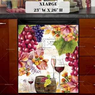 Preview of Vintage Wine Country Design #1 magnet in Extra Large size.